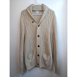 Gap Lambswool Knit Sweater Button Down